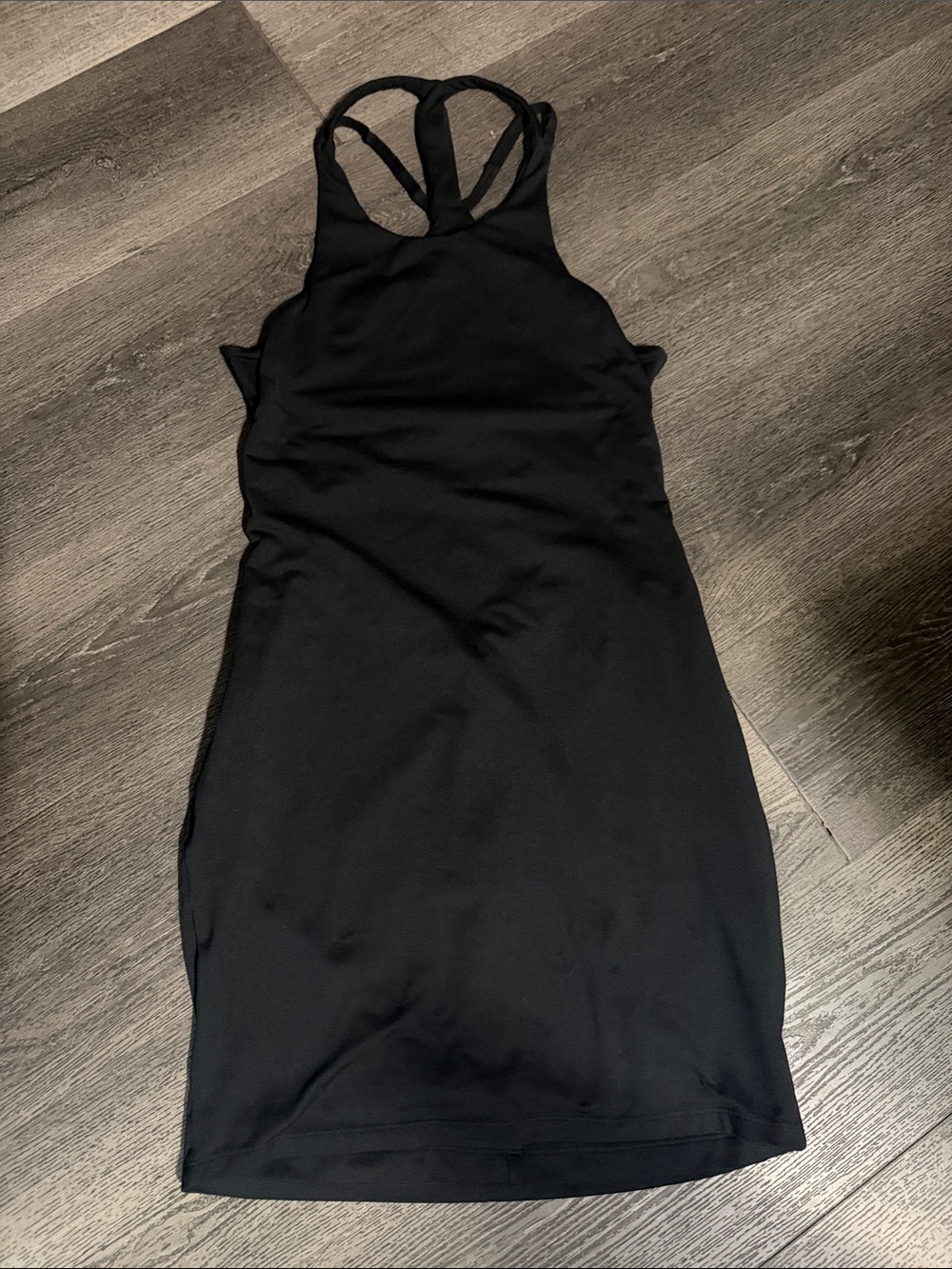 Bombshell sportswear Black Racerback Bodycon Dress size M Removed tag